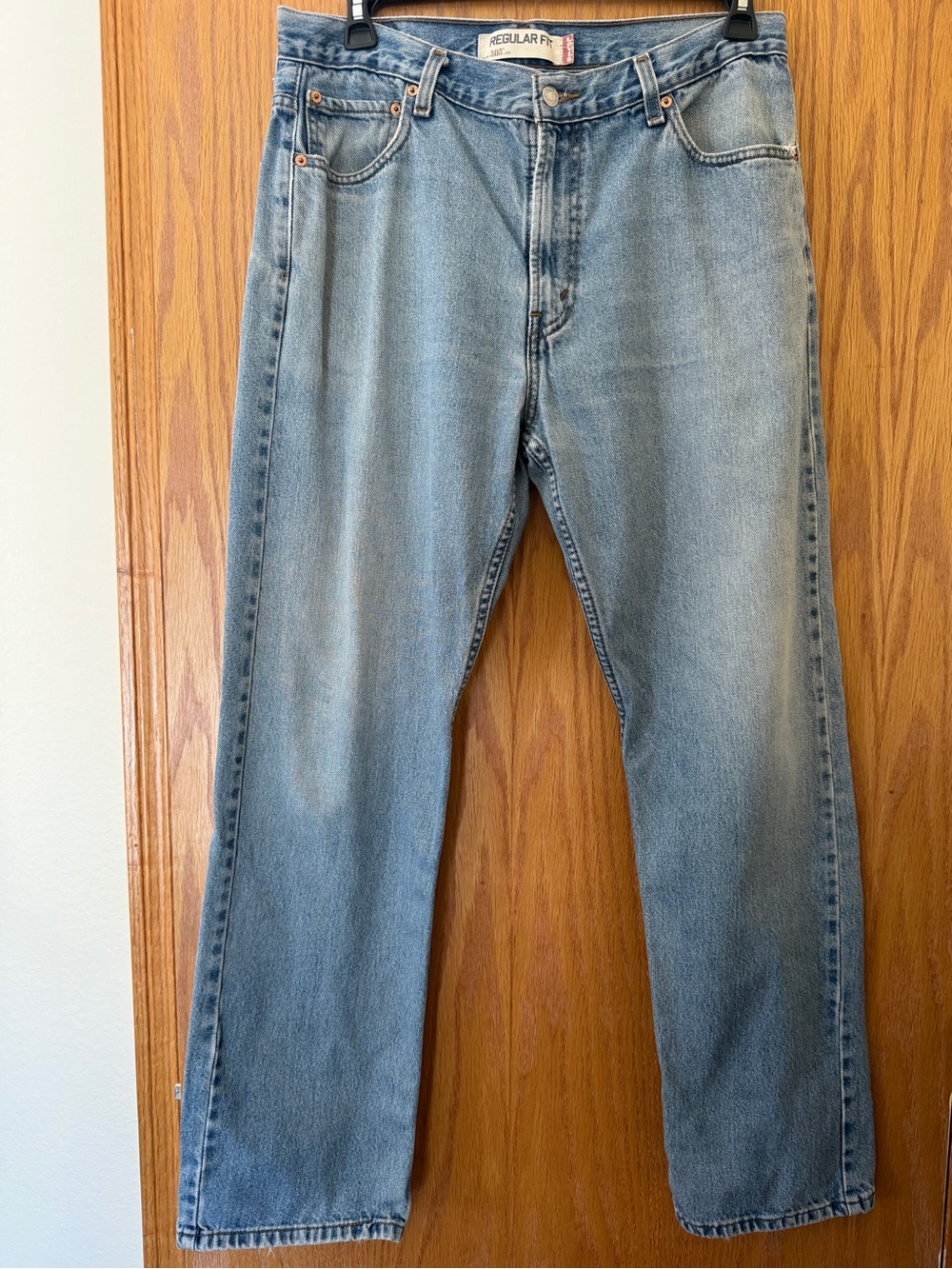 Levi's 505 Regular Fit Straight Leg Jeans - Light Wash, Size 36x32